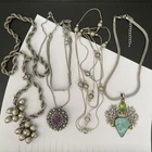 Vintage Costume Jewelry Lot Of 5 Necklaces Sarah Coventry +more Silver Tone