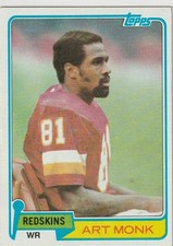 ART MONK 1981 TOPPS FOOTBALL RC #194 NM OR BETTER WASHINGTON REDSKINS