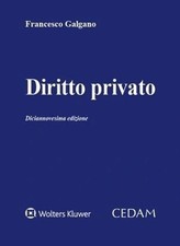 Libro Nuovo - Francesco Galgano - Diritto Privato  - Cedam
