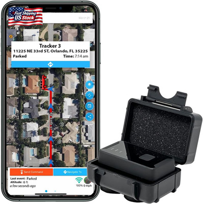 Optimus 2.0 GPS Tracker - Bundle with Twin Waterproof Magnet Case for Vehicles,