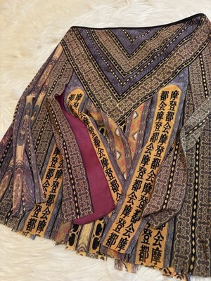 スカート Vivienne Tam MESH SKIRT 1 Vivienne Tam Print Skirt Mesh Nylon Vtg Carwash Size 1 | eBay
