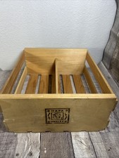 Napa Valley Double Row Wood Crate 54 CD Storage Holder Box Vintage 90s
