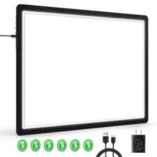 A2 Light Pad (25.2" x 18.4"), Magnetic Bright Light Box for tracing,6 Levels ...