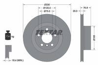 2Er Set Bremsscheiben Textar 92256303 Bmw 34206790362 34206868936 34206886482