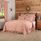 Farmhouse Luxury King Ticking Stripe Coverlet Red Mill Bedroom Decor VHC Brands