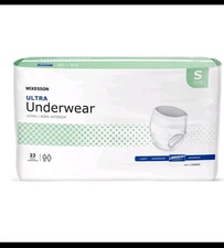 McKesson Ultra Heavy Absorbent Cloth Disposable Underwear - Small, Box of 150 