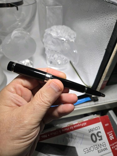 CARTIER SCHWARZ VERBUNDWERKSTOFF UND CHROM PASHA TINTENROLLER - Bild 10 von 13