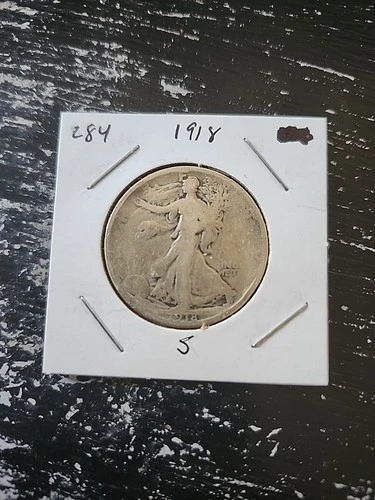 1918-S Walking Liberty Half Dollar In Good Condition - 2 Available.