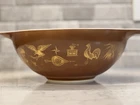 Vtg Pyrex Early American Pattern Cinderella 4 Qt Mixing Bowl 444 Made In USA