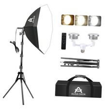 Softbox Photography Lighting Kit,22"X22" Soft Box Lighting Set with Double 85W