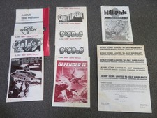 8 Atari 2600/7800 Manual Lot with 5 Warranty Card Prosystem Owner Manual