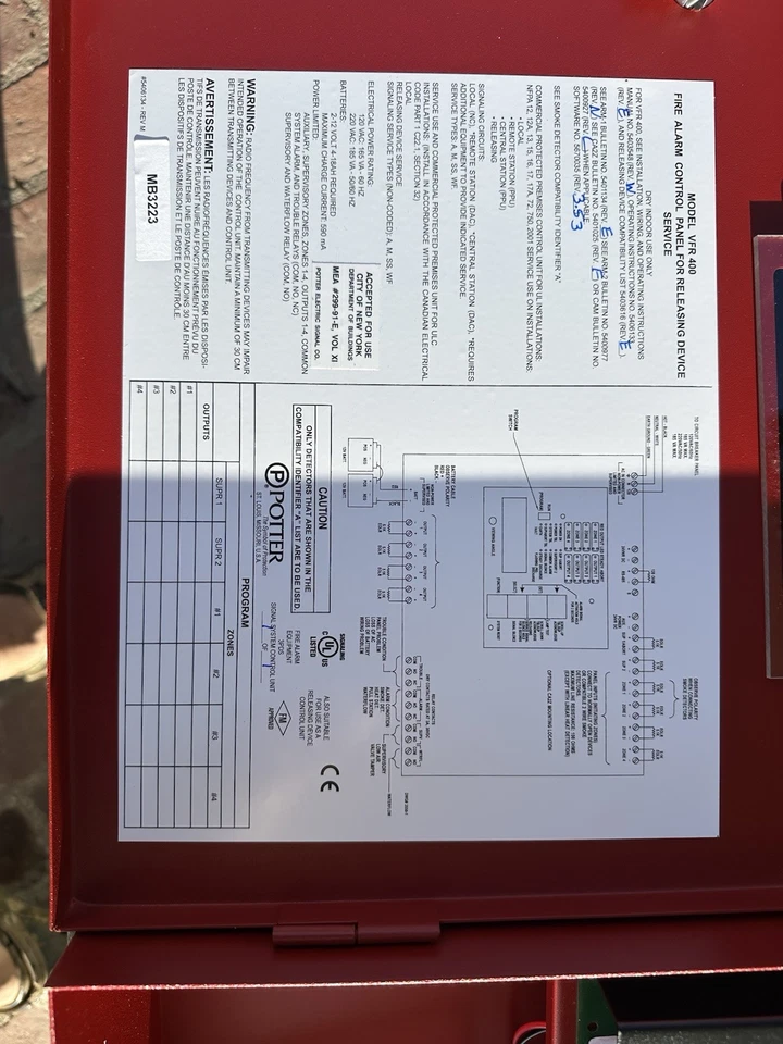 Panel de control de liberación Viking VFR 400 Foto 4 de 4