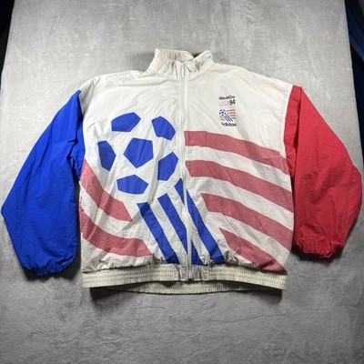 日本代表サッカーチーム 1994 ジャケット アメリカワールドカップ ビンテージ Vintage Adidas 1994 World Cup Men's XL USA Soccer Windbreaker