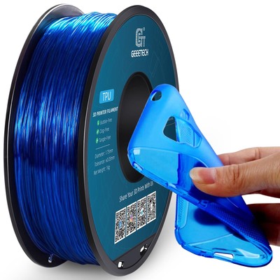 TPU Filament 1.75mm, Shore 95A Flexible 3D Printer Filament with High Elastic...