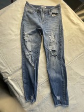CELLO JEANS WOMENS BLUE SIZE 11 SKINNY STRETCH MEDIUM WASH DENIM