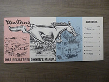 1965 Ford Mustang Owner's Manual REPRINT