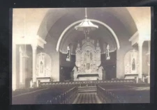 REAL PHOTO MONTROSE MISSOURI CATHOLIC CHURCH INTERIOR MO. POSTCARD COPY