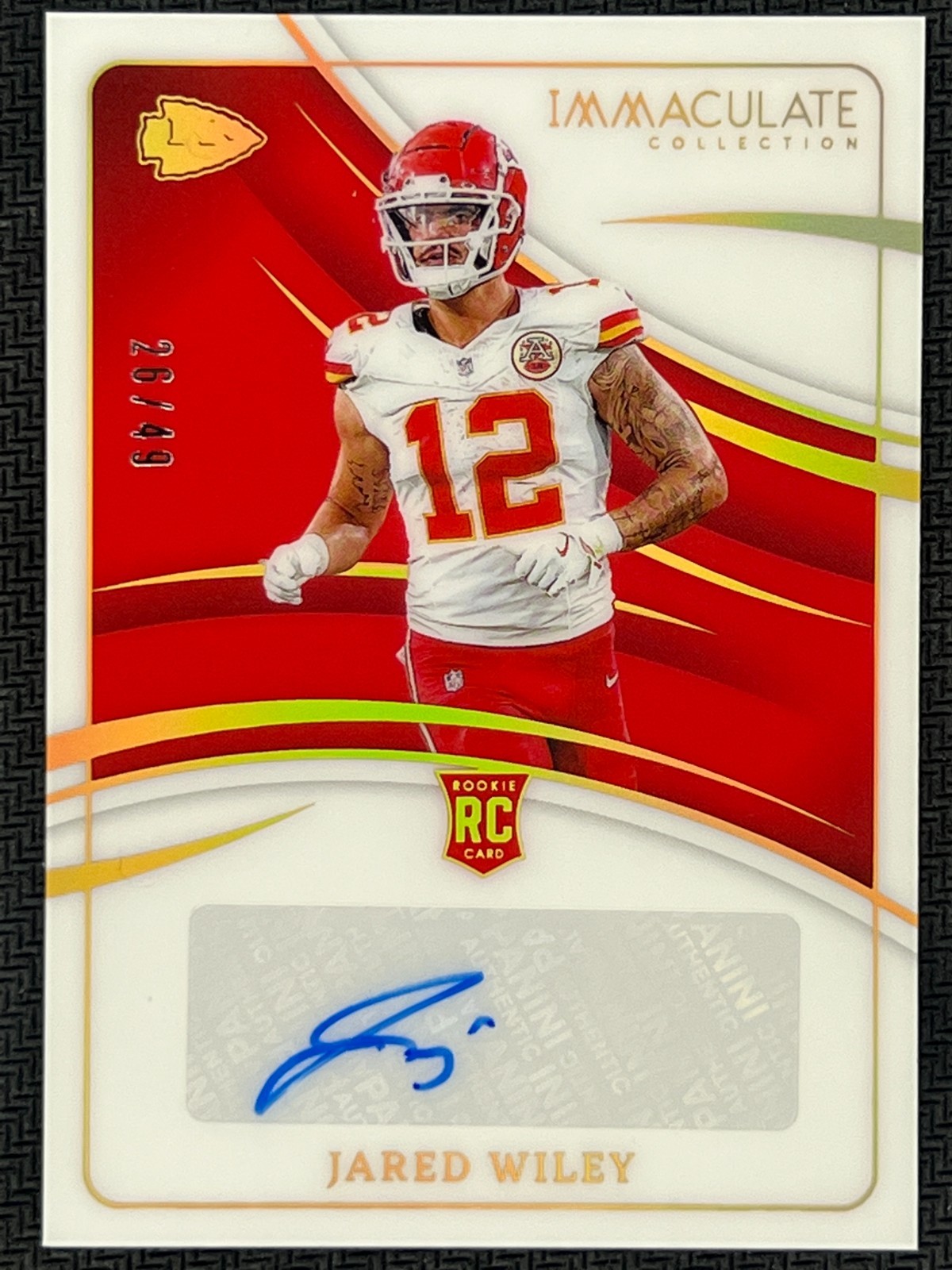 Jared Wiley Panini Immaculate Collection Rookie Autographs #RAJWY Gold