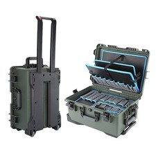 1Pc 23.62 Inch Green Large Waterproof Toolbox Storage Case with Tools Pockets