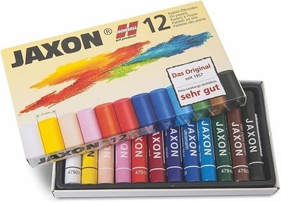 Honsell 47412 - Jaxon Ölpastellkreide, 12er Set im Kartonetui, brillante, lichte