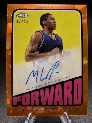 2023 Chrome Sapphire Edition 1972 Topps Orange #/25 Metta World Peace Auto