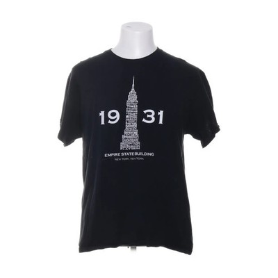Empire State Building, T-shirt, Größe: L, Schwarz, Baumwolle, Print, Herren #g3g