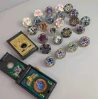 Vtg 90s Mighty Morphin Power Rangers Spin Fighters 2 Launchers 24 Spinners Toy