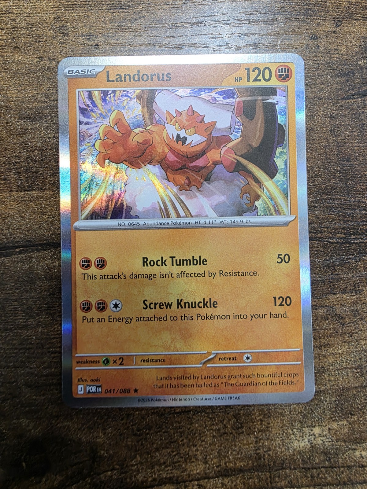 Landorus 041/088 Me03: Perfect Order Holo