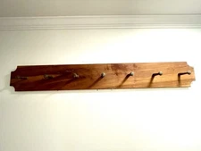 VTG Wooden Large Wall Hanging Coat Rack/ Peg Rack With 7 Pegs
