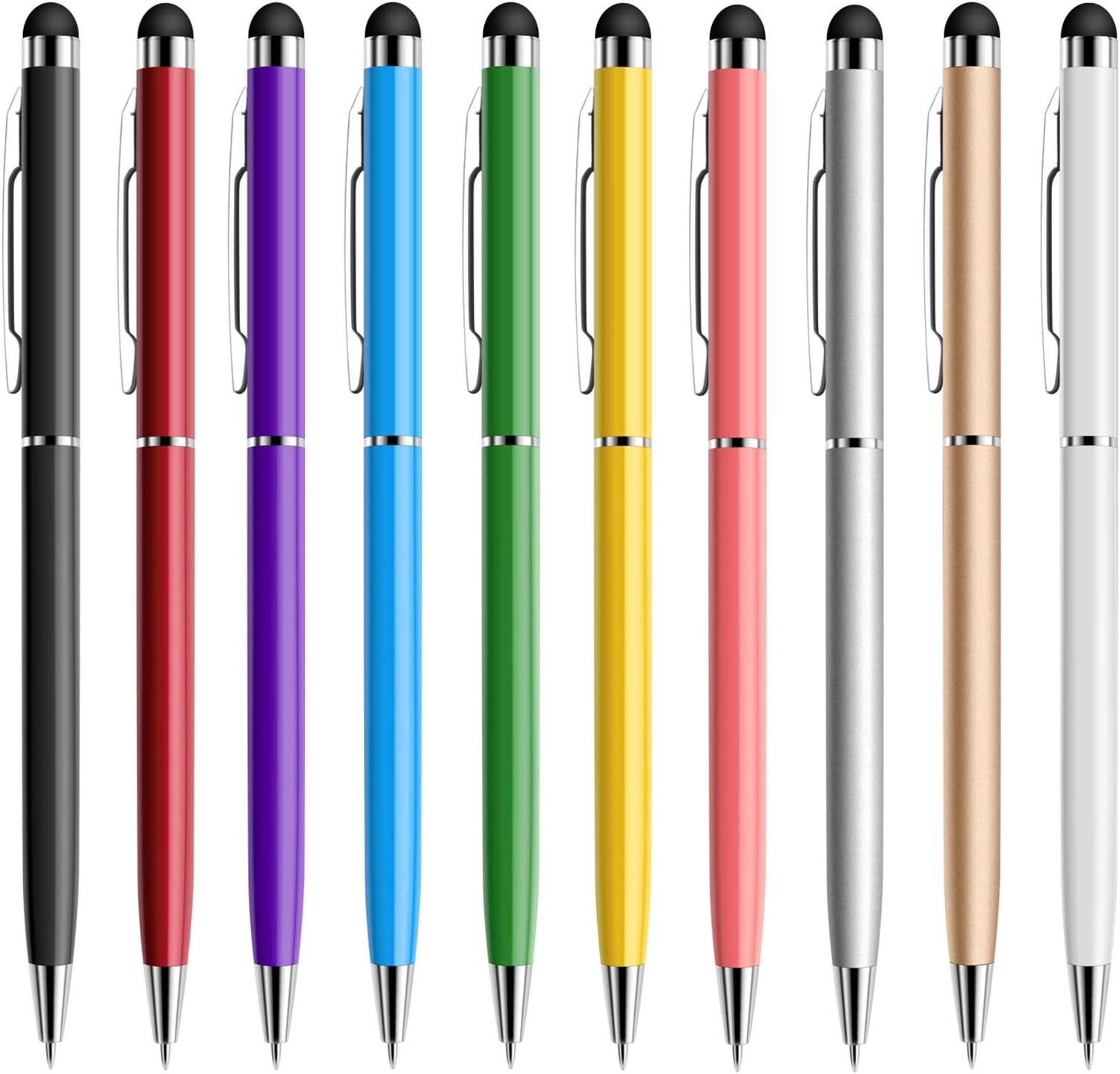 10-Pack Multicolor StylusHome Universal Touch Screen Stylus Pens 2-in-1 Design-image