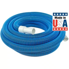 50 Ft. X 1-1/2 In. Heavy Duty In-Ground Pool Vacuum Hose with Swivel Cuff