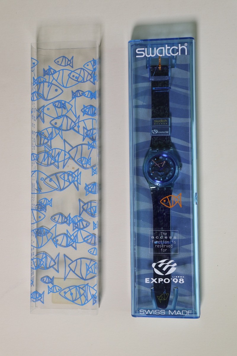 MAXI SWATCH club 99 未使用開封品 Swatch Access EXPO '98 Lisboa Watch w/ Box & Sleeve – Vintage