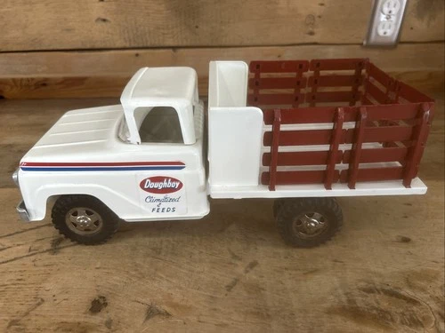 VINTAGE TONKA FARMS White Stake Farm Truck Horse Trailer Doughboy RARE!
