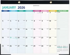 2026 Desk Calendar – Large Desk Calendar 2026 Large, 22'' x 17'', Jan 2026 - Dec