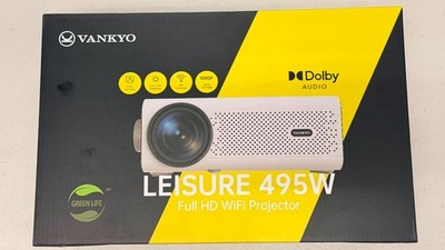 VANKYO LEISURE 495W WiFi Projector Bluetooth 5.1 1080P Video Home Cinema Theater