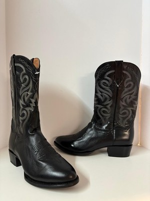 Dan Post  Milwauke Black Leather Western Cowboy Boots Round Toe Men s Size 12 EW