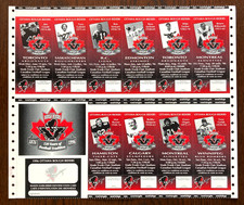 1996 Ottawa Rough Riders Season Tickets CFL Uncut Sheet Canadian Football League