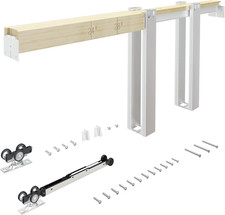 Pocket Door Frame Kit 24"-30" with Soft Close Mechanism  Aluminum Track