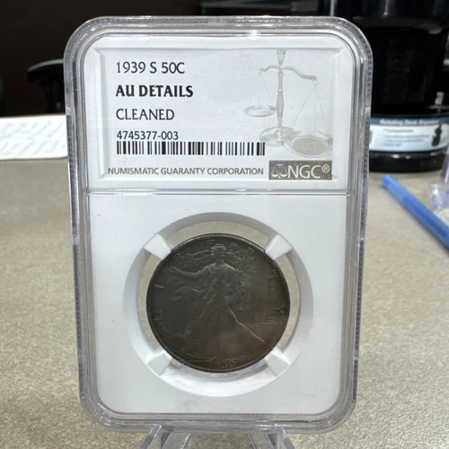1939-S Walking Liberty Half Dollar NGC AU Details Cleaned