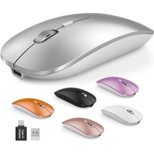 SABLUTE Mouse for MacBook Wireless Bluetooth Mice Laptop Mac iPad Tri-Mode