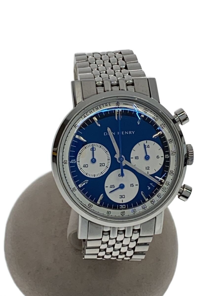 DAN HENRY Watch Analog Navy Dial Silver 1964 Men's Auth Rare w