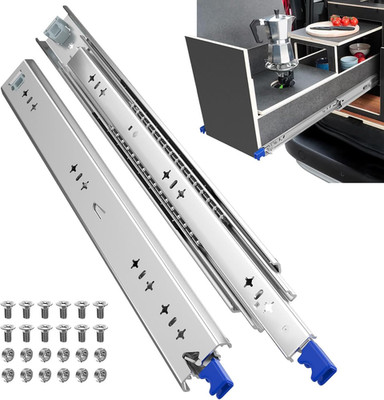 40'' Heavy Duty Drawer Slides with Lock, 250lb Capacity, Full Extension