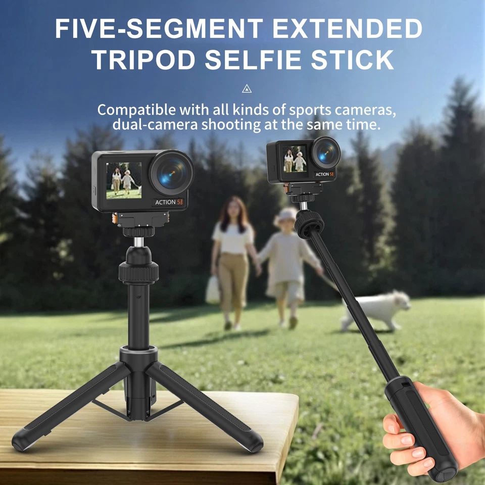 Camera Mini Tripod Selfie Stick Extendable Mini Stand For DJI Insta360 GoPro - Image 3 of 4