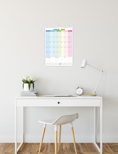 Calendario 2025 2026 Da Muro 43 X 31 Cm Luglio 2025 Dicembre 2026 Colorato Calen - Foto 7 di 12