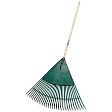 Plastic Head Leaf Rake 850mm with Wooden Handle 30 Tooth