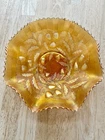 Vintage Northwood Marigold Carnival Glass Bowl in the "Strawberry" pattern