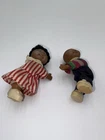 Vintage Mini Cabbage Patch Kids Clip 1980 African American Boy Rudy And Girl Set