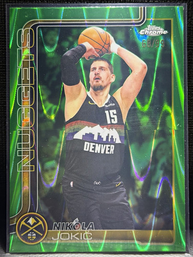 Topps Chrome Update 2025-26 Nikola Jokić #12 Green Ray Wave /99 Nuggets NBA
