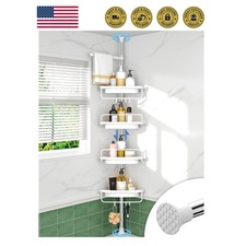 Corner Shower Caddy Tension Pole for Shampoo Holder, Stainless Steel Rod