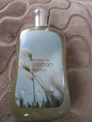 NEW HTF Bath & Body Works Sea Island Cotton Bubble Bath 10oz